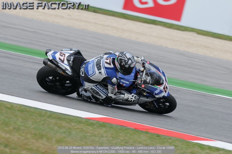 2010-06-26 Misano 1529 Rio - Superbike - Qualifyng Practice - Lorenzo Lanzi - Ducati 1098R.jpg